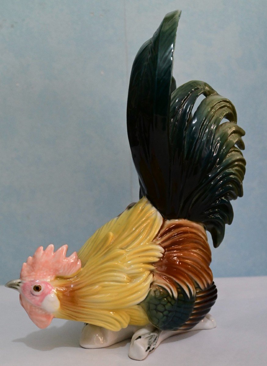 E.n.s - Porcelain Rooster - Germany 1930s-photo-2